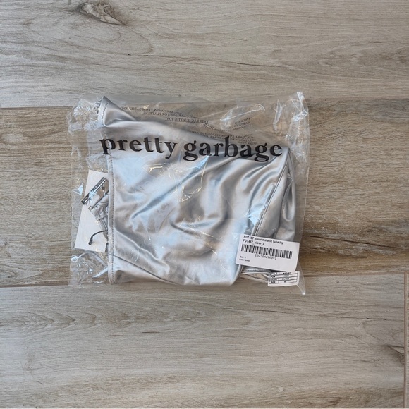 NWT | LANE 201 - PRETTY GARBAGE | METALLIC TUBE‎ TOP - Picture 7 of 8